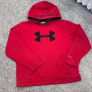 Under Armour Red Hoodie with Black Logo